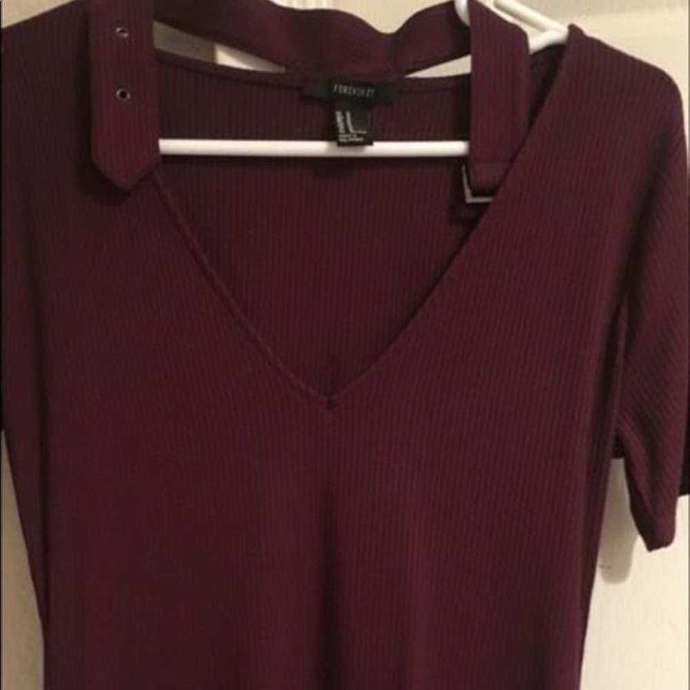 Body con dress with chocker